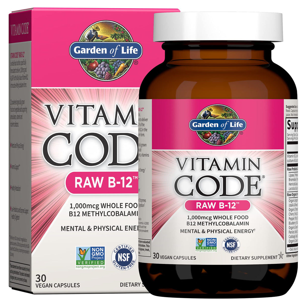Vegan B-12 Methylcobalamin 30 Capsules H5574