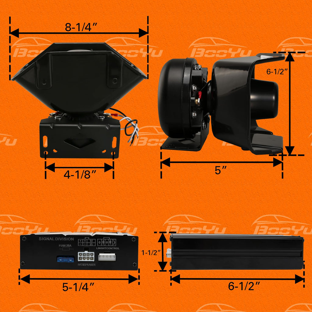 12V 200W 20 Tones Emergency Siren PA System K1039