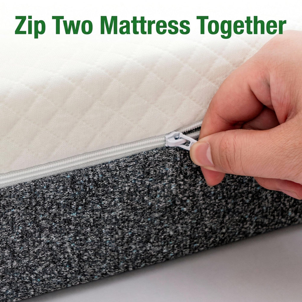 Twin Folding Bed with 5" Memory Foam Mattress U318