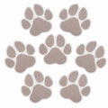 Grey Checkered Dog Paw Non Slip Stickers N377
