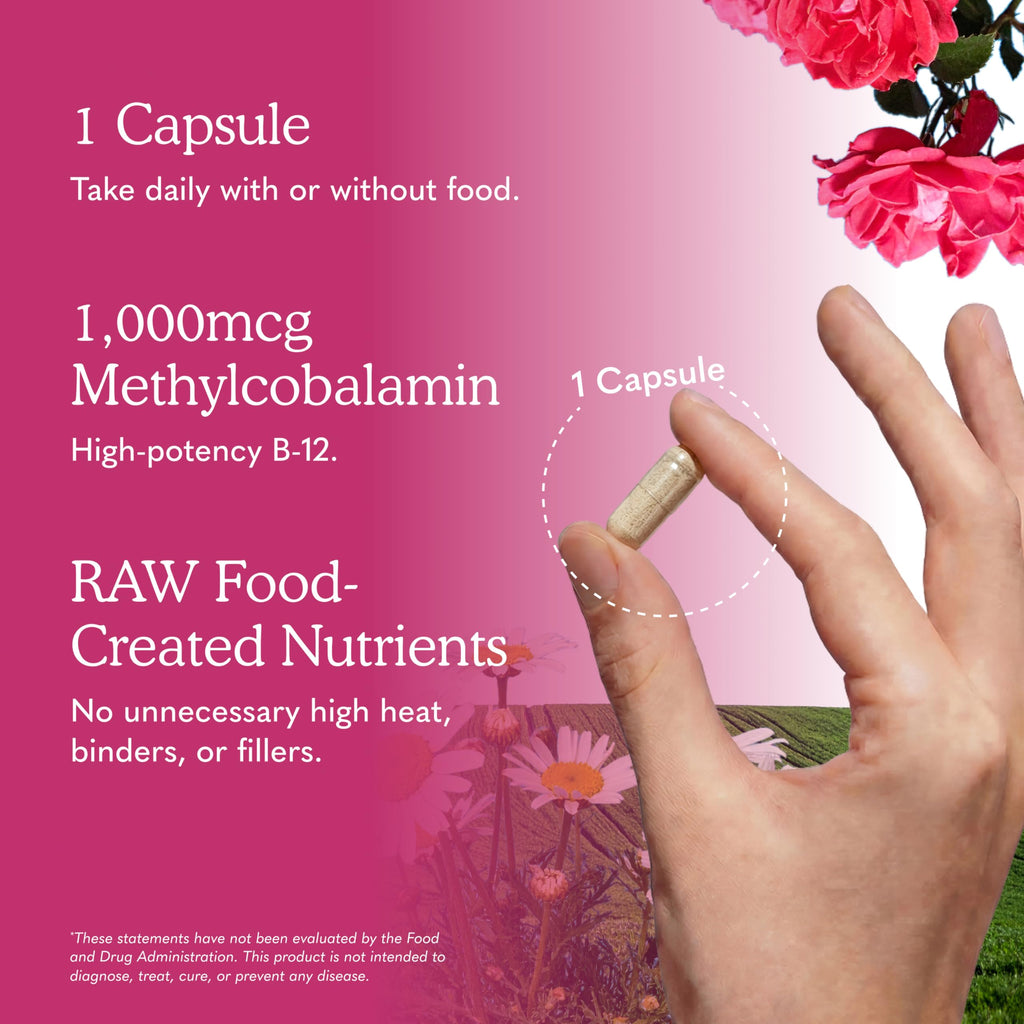 Vegan B-12 Methylcobalamin 30 Capsules H5574