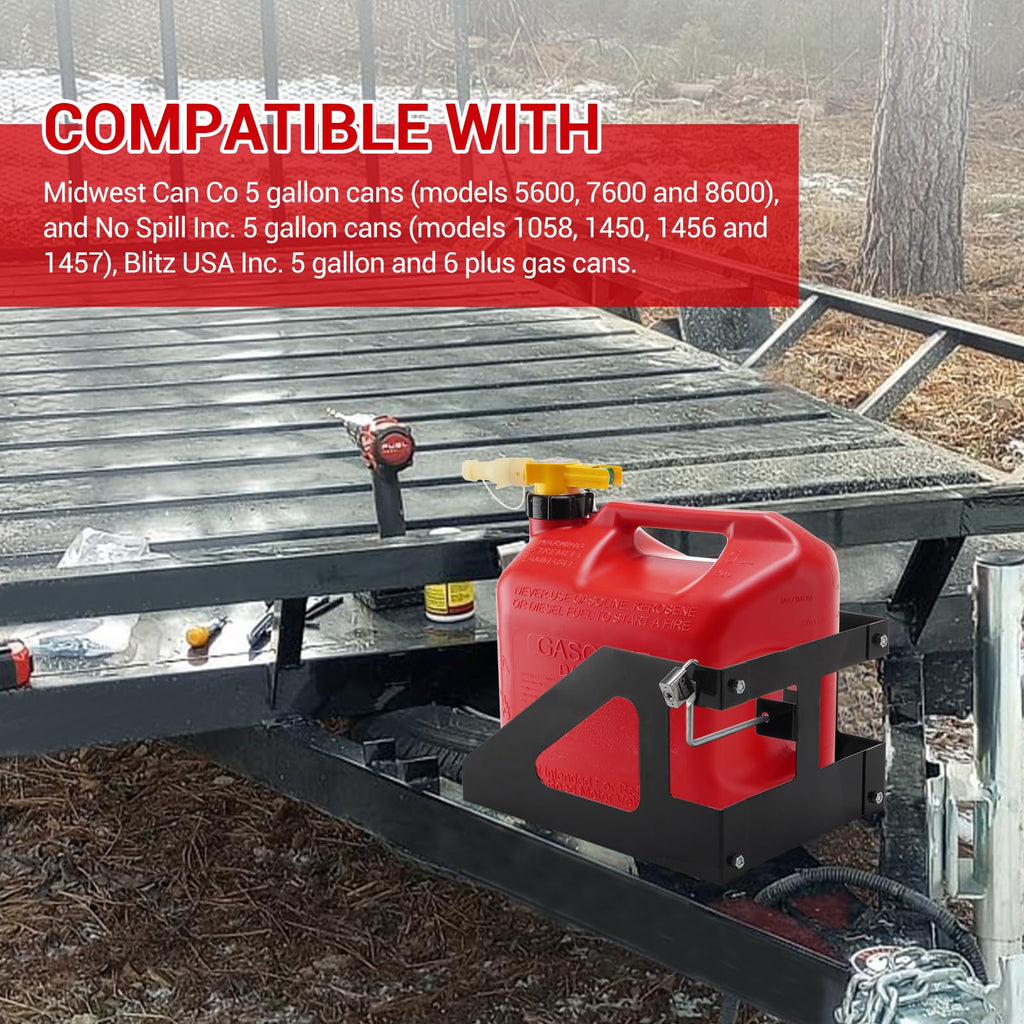 5 Gallon Trailer Gas Can Holder Rack K117623