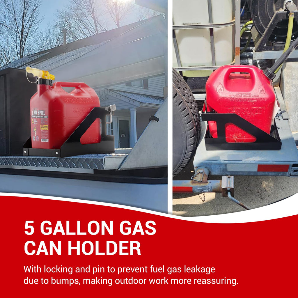 5 Gallon Trailer Gas Can Holder Rack K117623