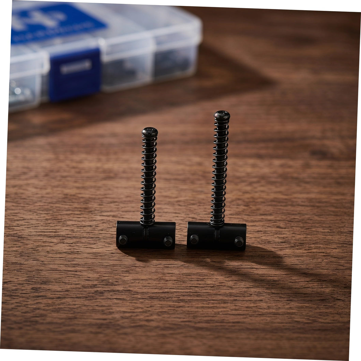 Metal Bass Guitar Bridge Saddles, 4-string, 2 Sets Black M88084