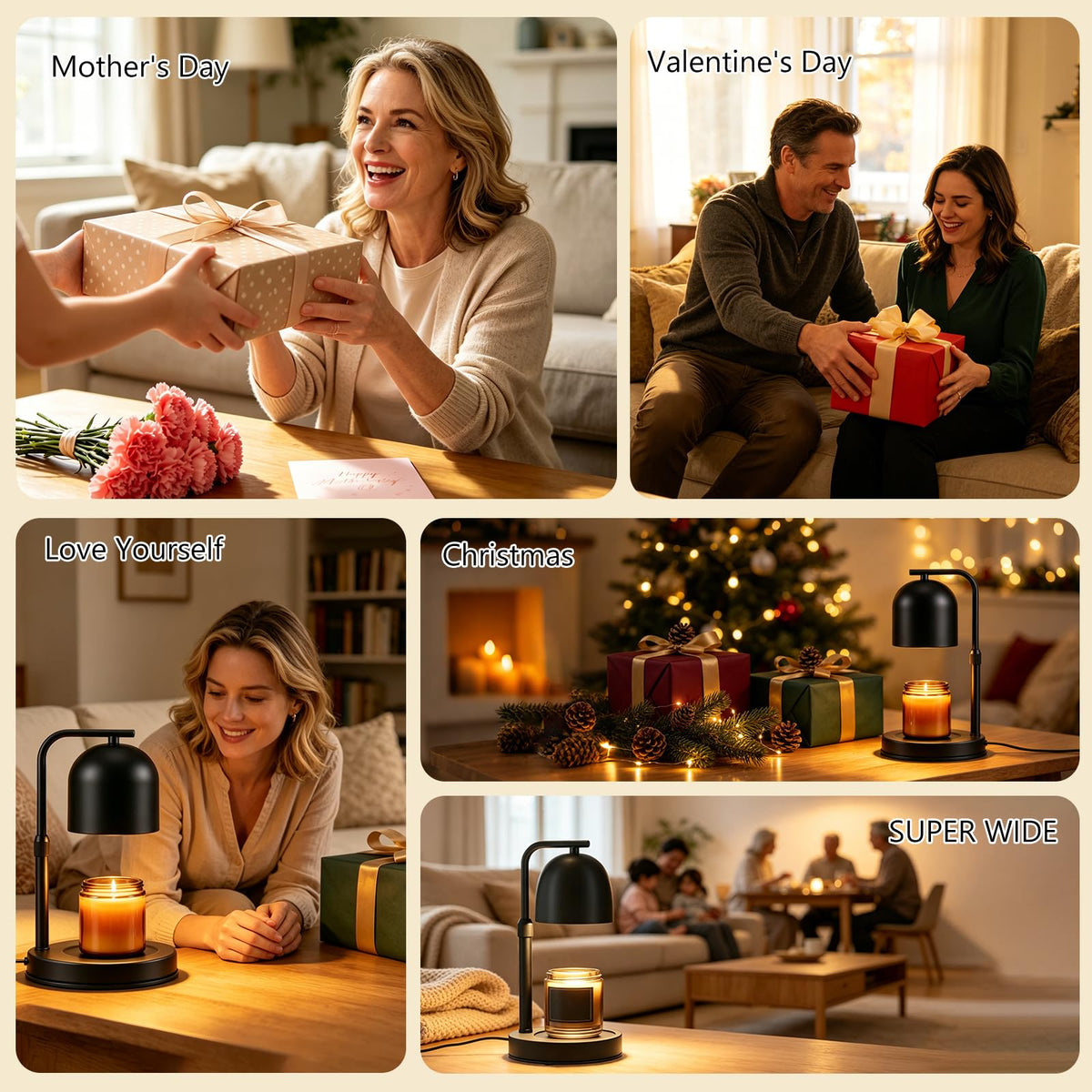 Adjustable Height App Controlled Candle Warmer Lamp with Timer U208