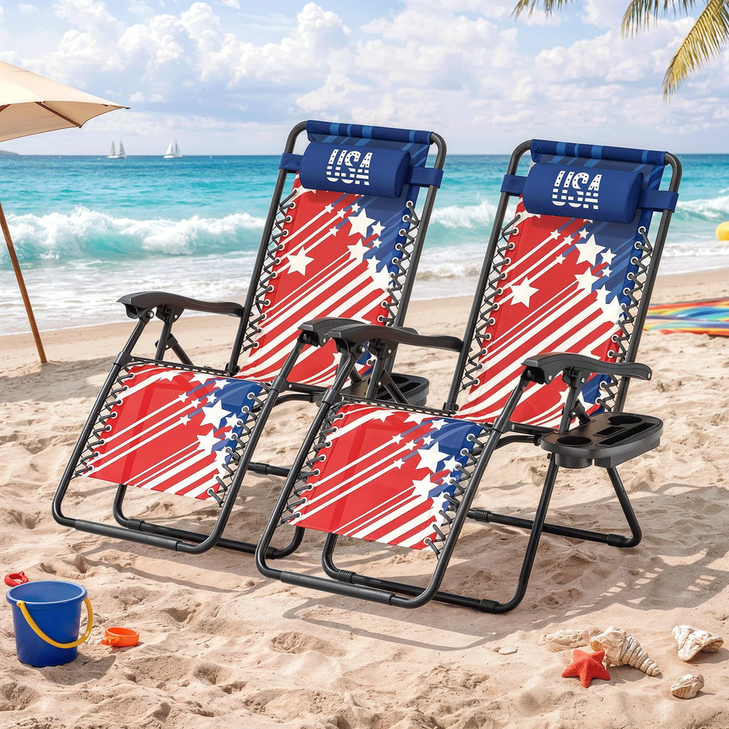 Zero Gravity Reclining Camping Chairs 2 Pack G6173