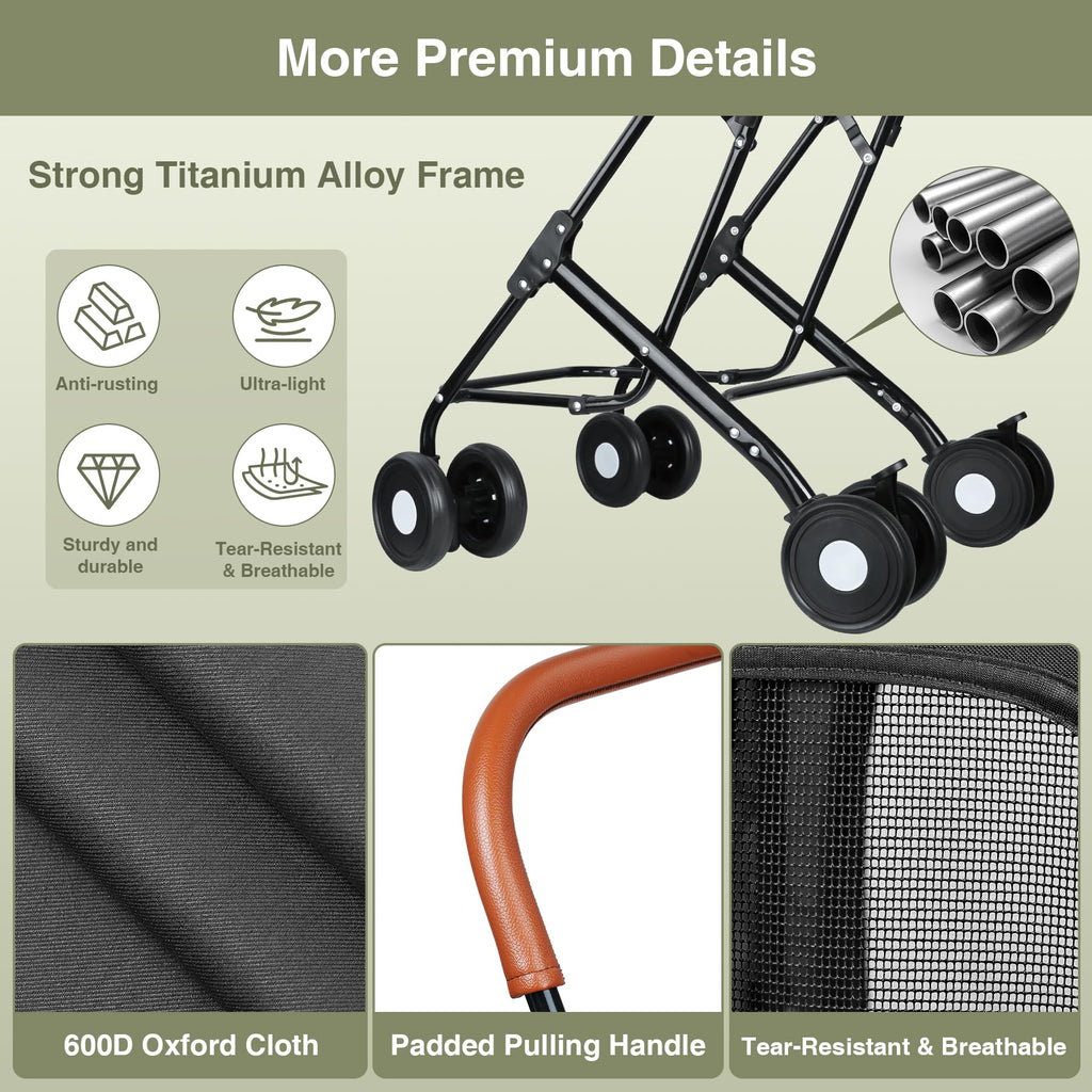 Double Pet Stroller with 4 Lockable Wheels J314