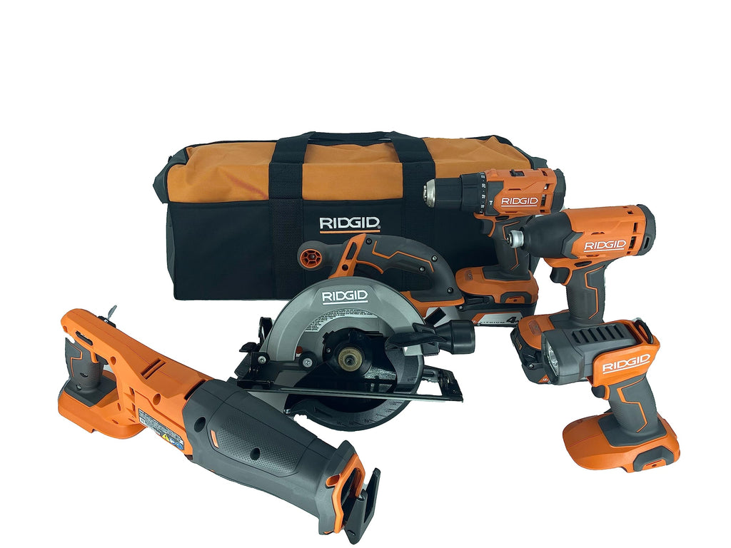 18V Lithium-Ion Cordless 5-Tool Kit with 4.0 Ah Batteries and Charger J406423
