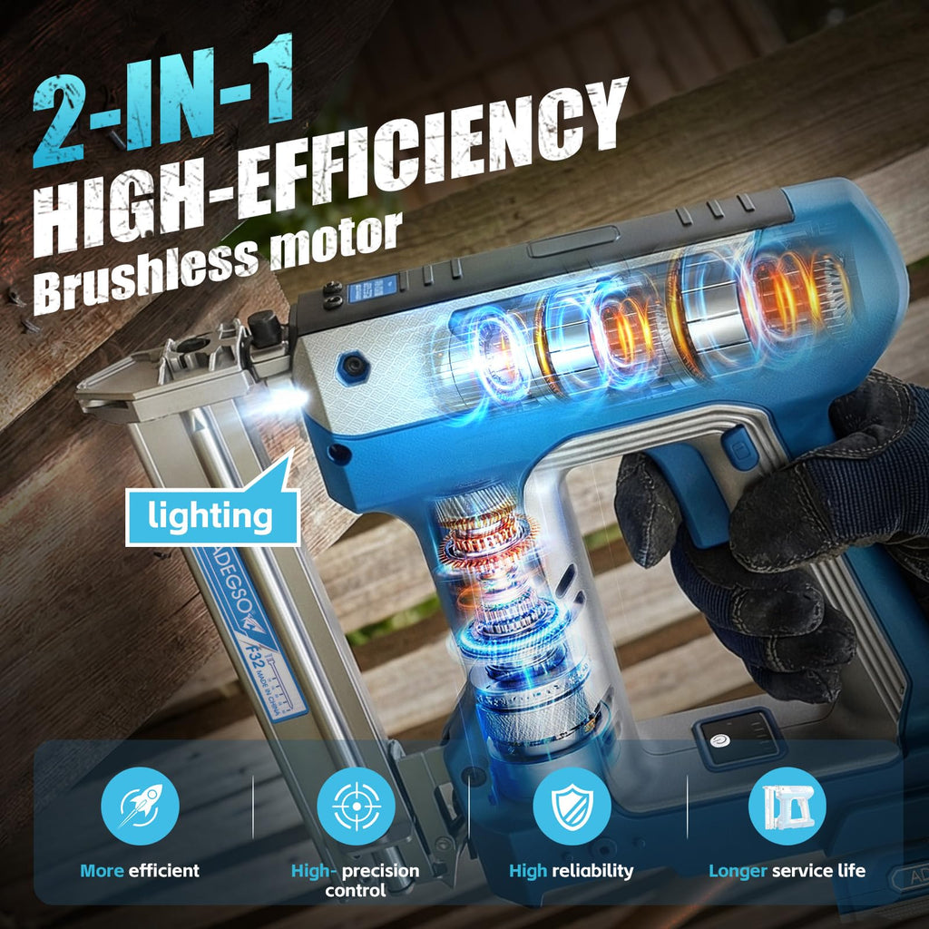 18 Gauge 2-in-1 Cordless Brad Nailer Stapler B78640