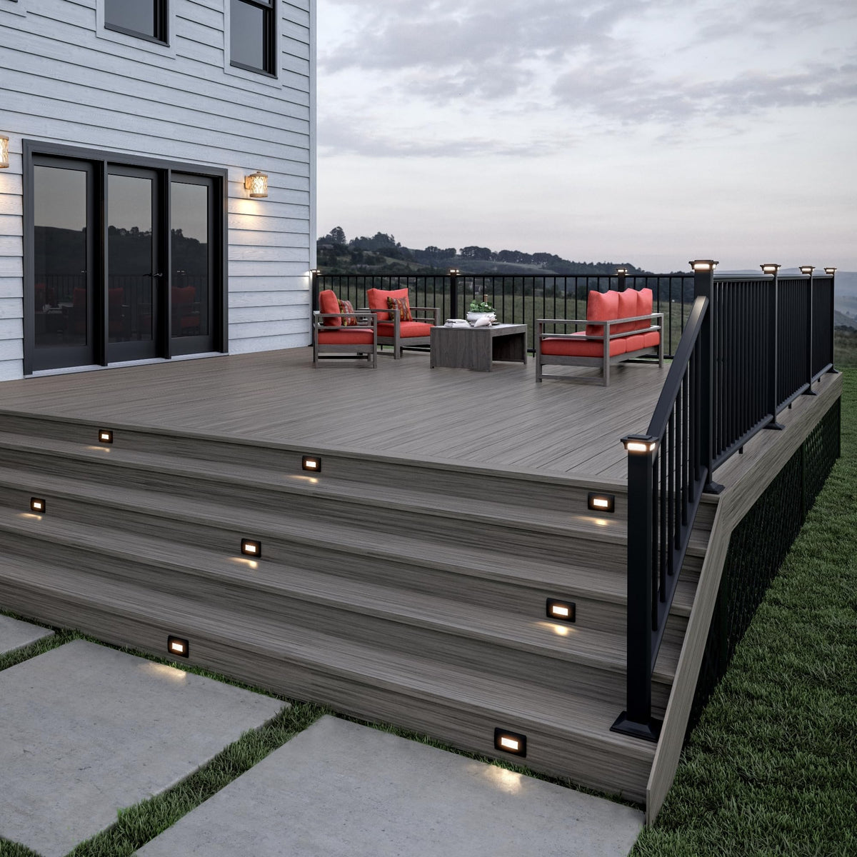 Aluminum Textured Black Line Rail Kit D34682