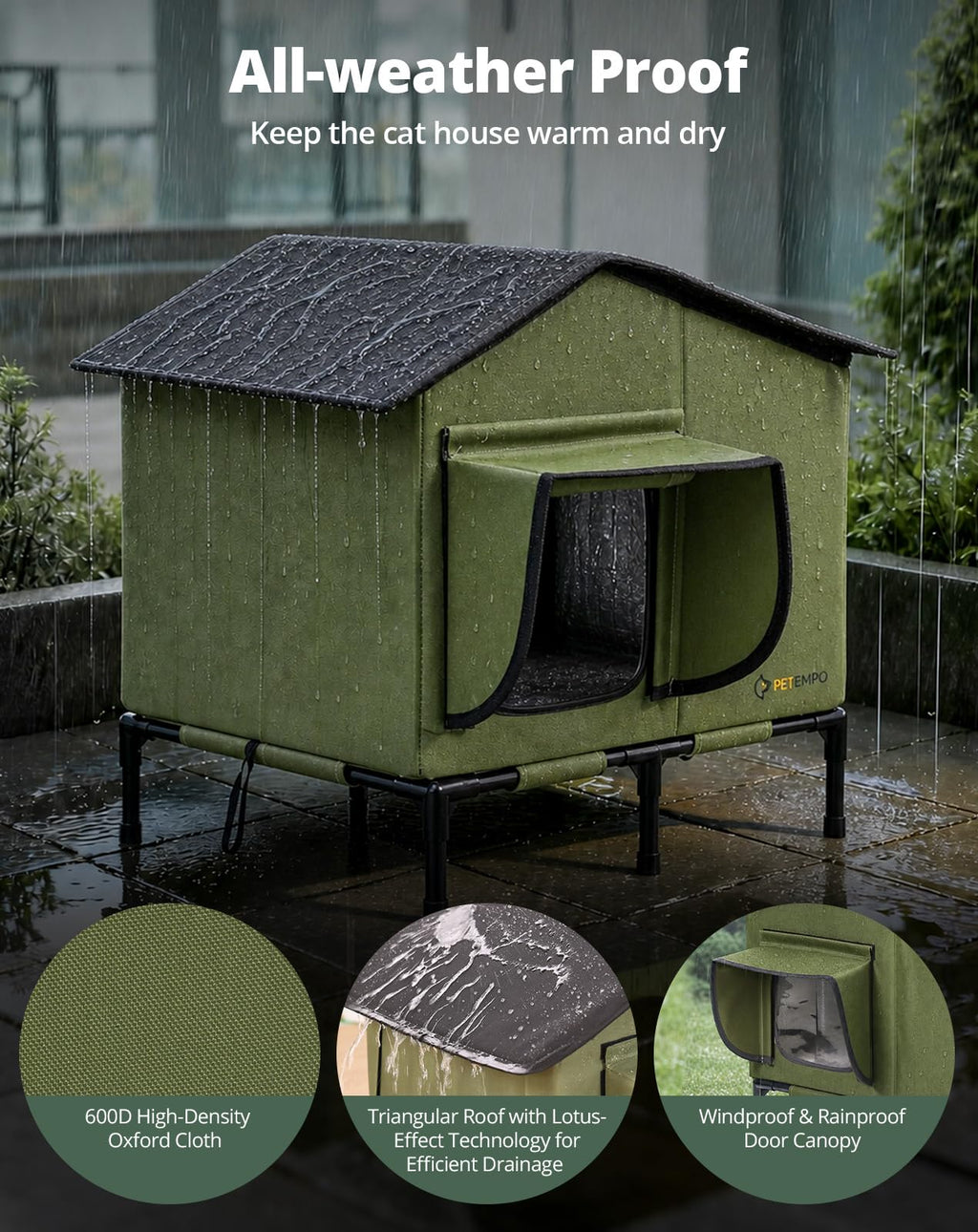 Heated Cat House D9204