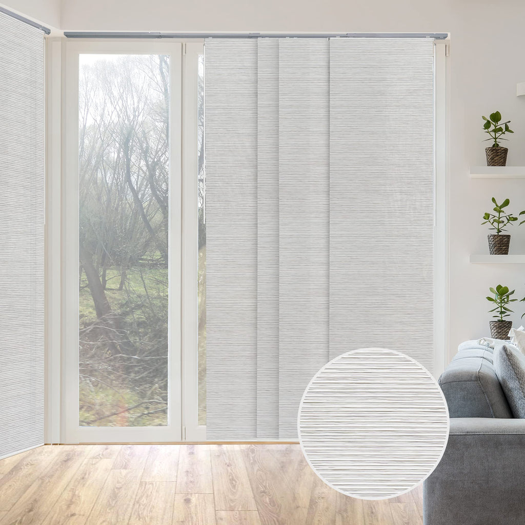 Natural Woven Light Filtering Panel Track Blinds Z8245