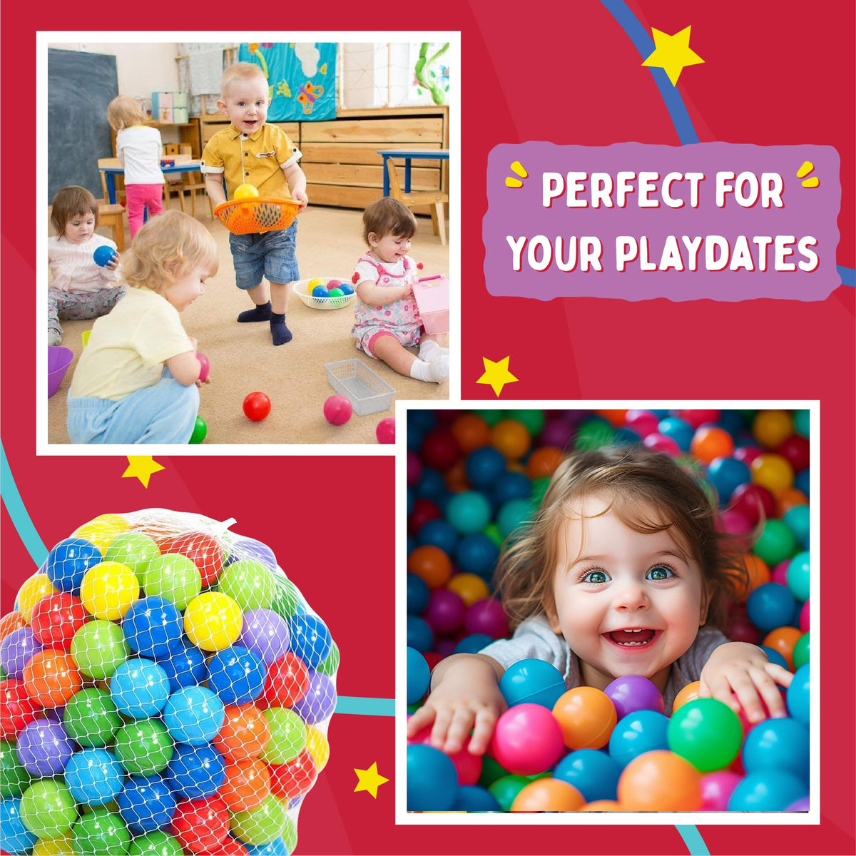 200 Count Plastic Ball Pit Balls G1953