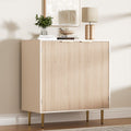 Oak Fluted Sideboard Storage Cabinet with 2 Doors L557