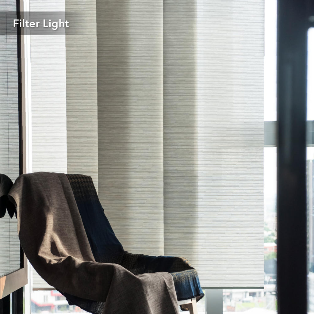 Natural Woven Light Filtering Panel Track Blinds Z8245