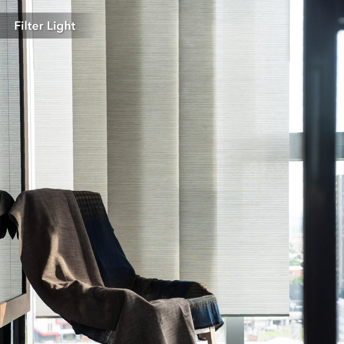 Natural Woven Light Filtering Panel Track Blinds Z8245