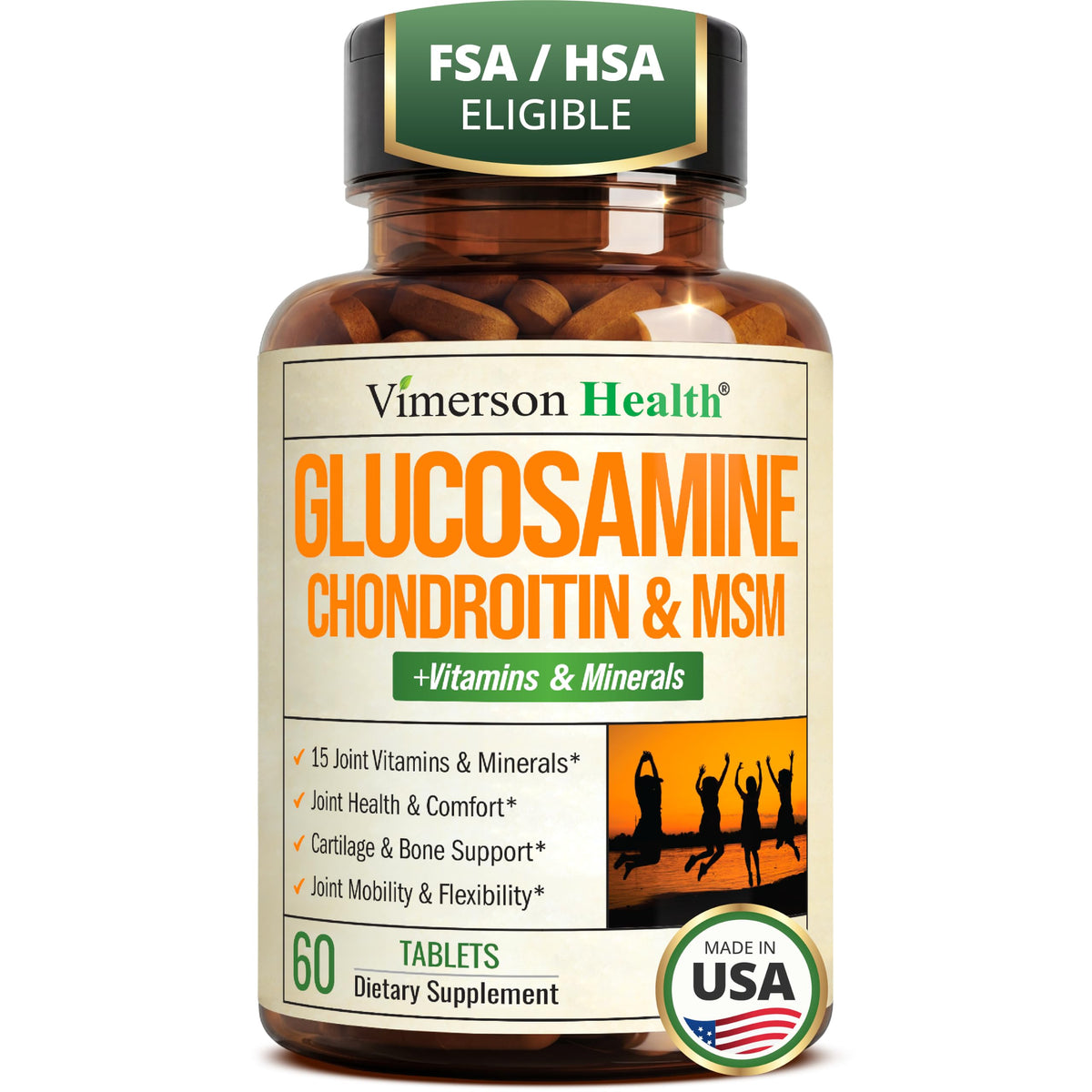 Glucosamine Chondroitin MSM Joint Supplements 60 Tabs I590655