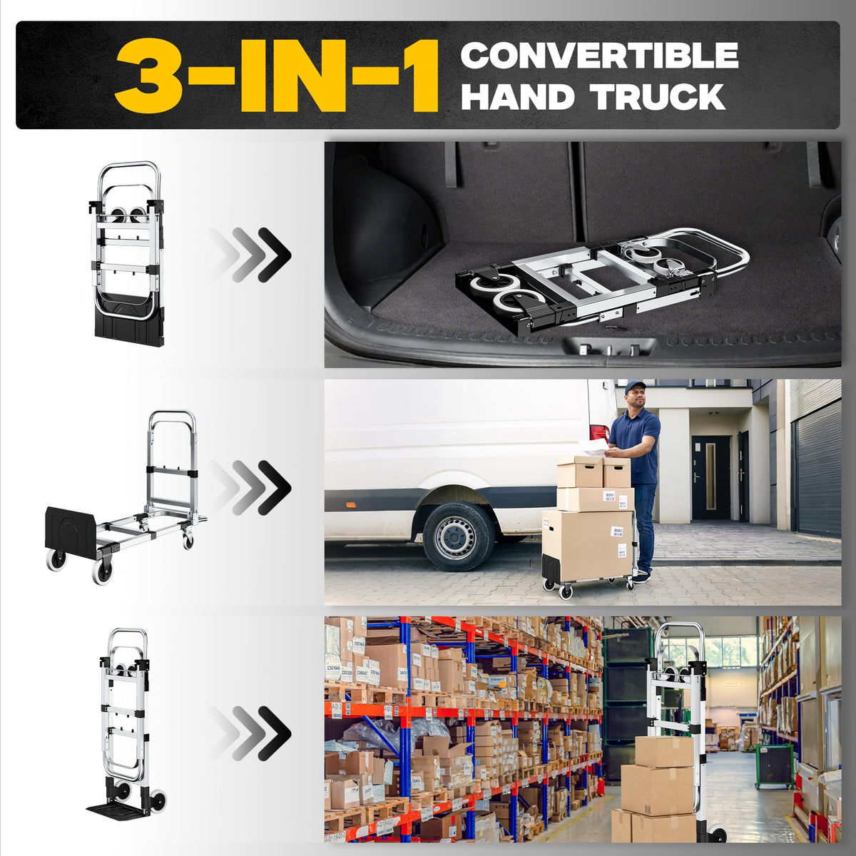 3-in-1 Convertible Dolly Cart P6276