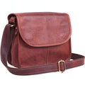 Brown Leather Crossbody Purse F765