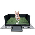 Dog Grass Pad with Tray, 30" X 20", with 2 Reusable Grass Pads Q94444