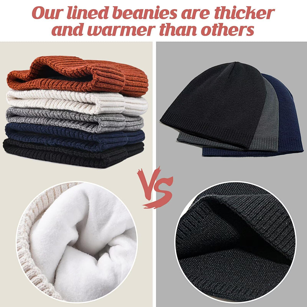 Merino Wool Knit Beanie Hat X498576
