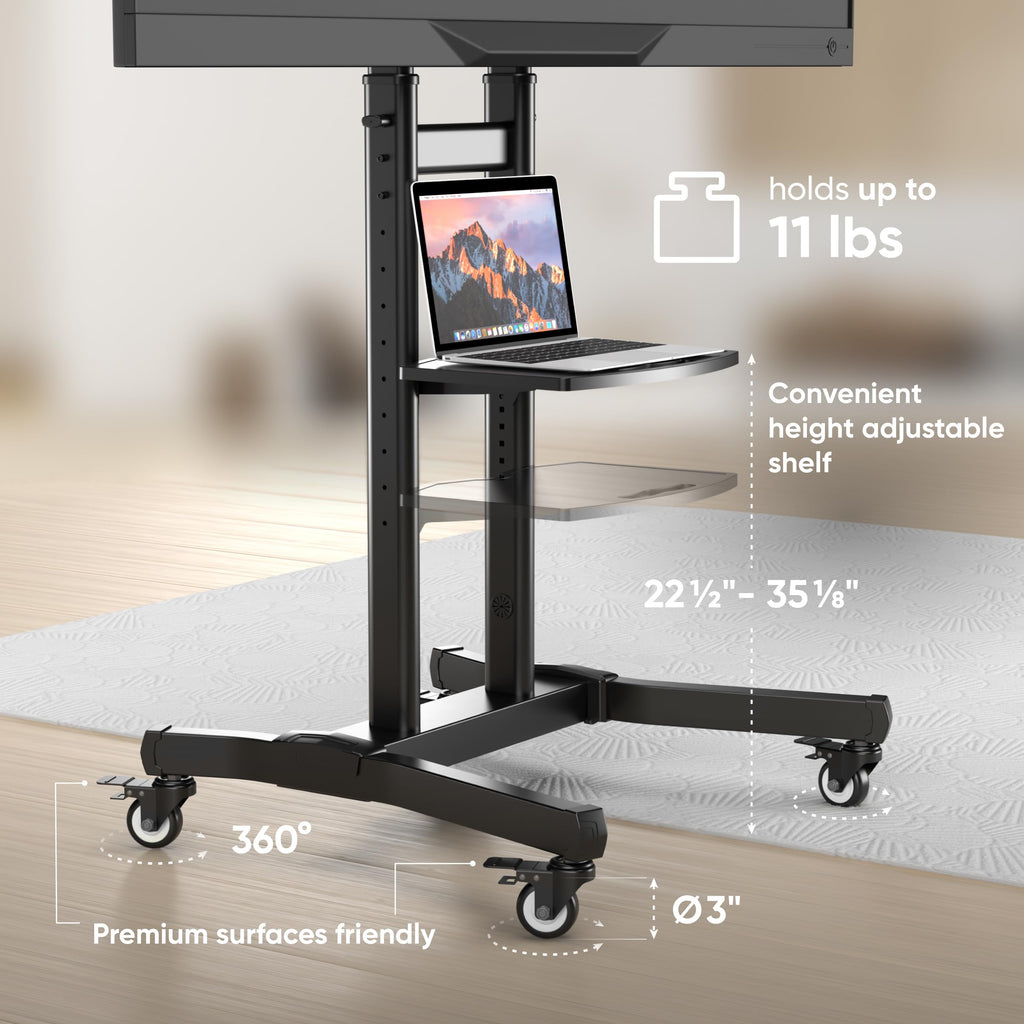 Mobile TV Stand 50-90 Inch Black W52128