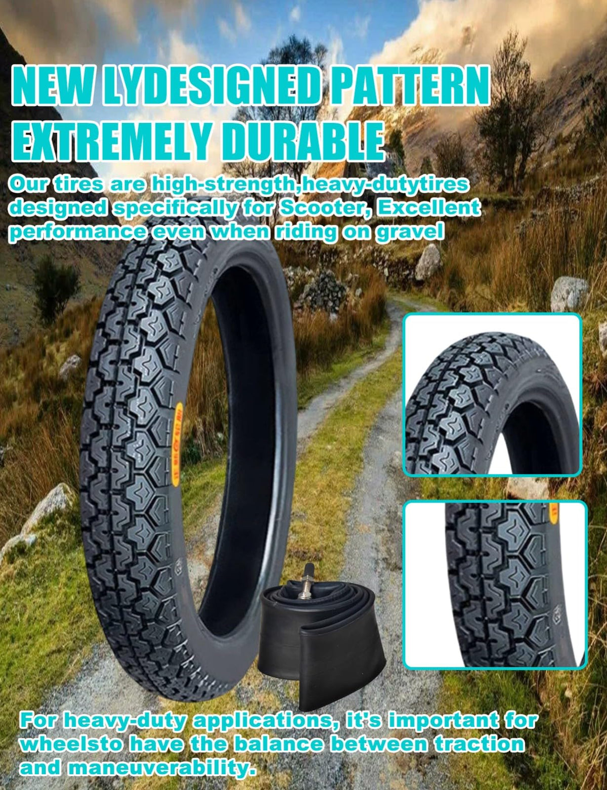 17 Dirt Bike Tire and Tube Set B558