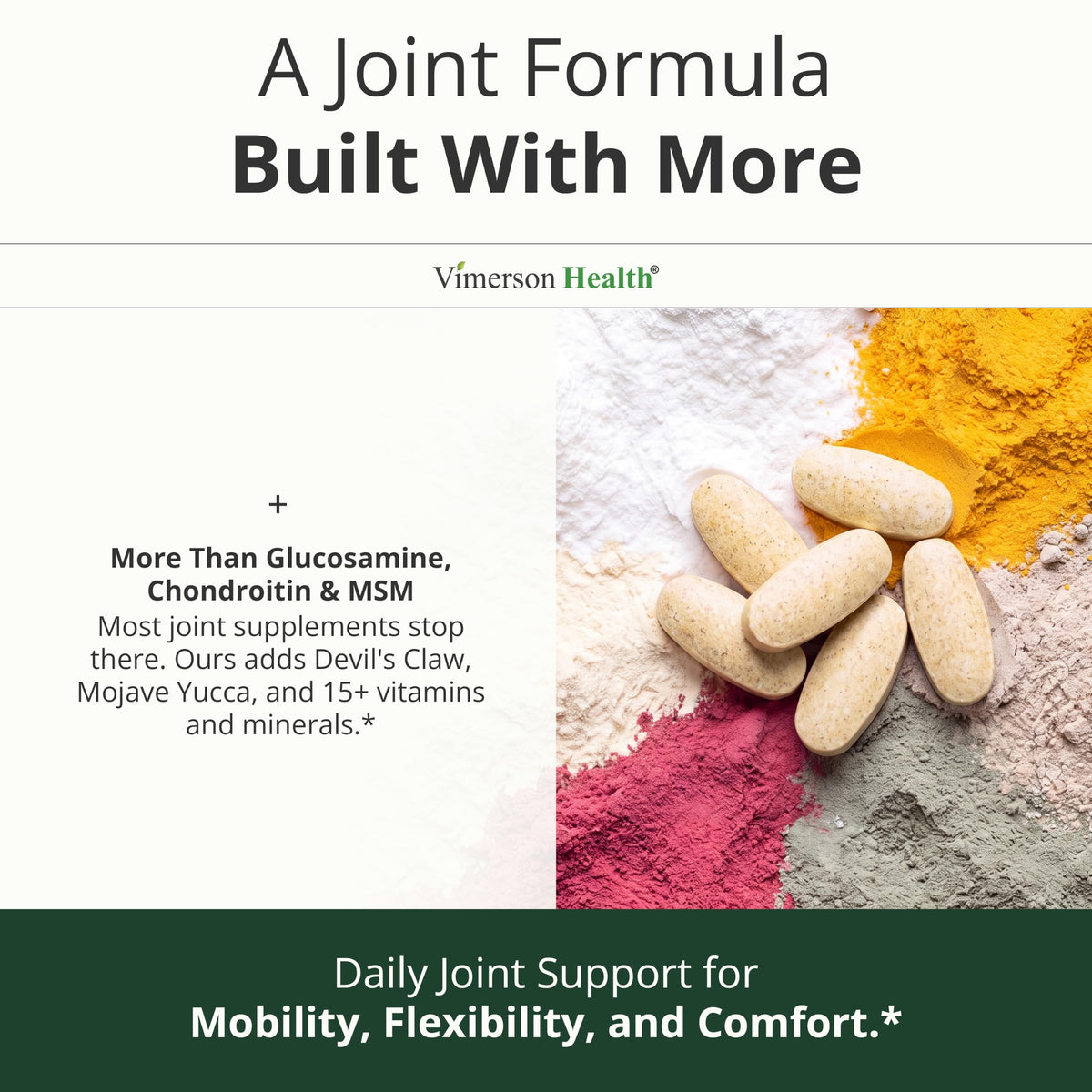 Glucosamine Chondroitin MSM Joint Supplements 60 Tabs I590655