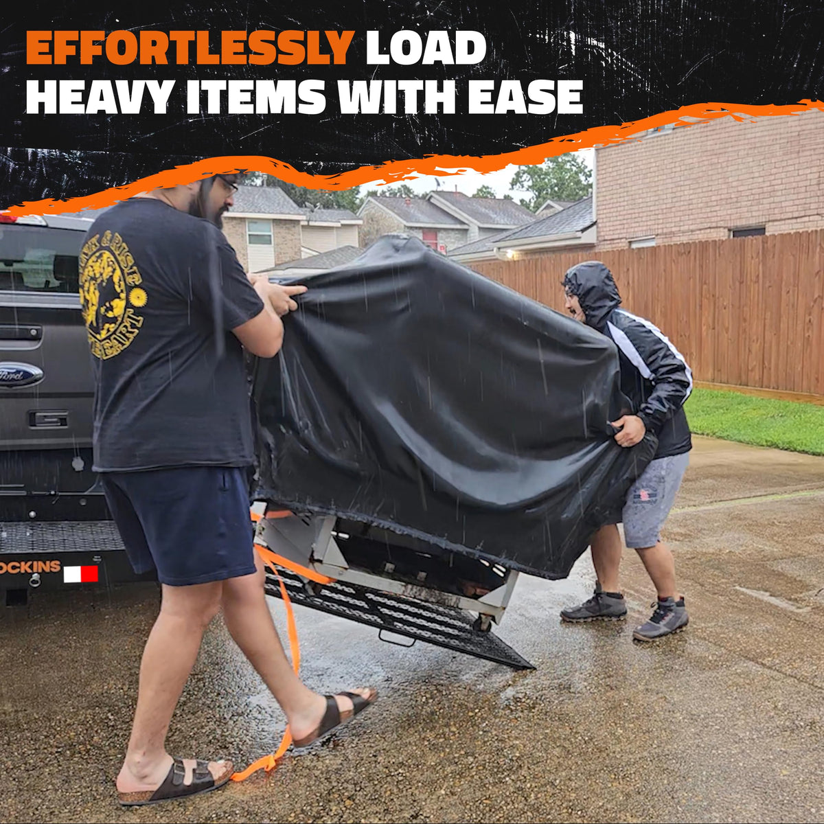 500lb Capacity Trailer Hitch Cargo Carrier with Ramp O5335