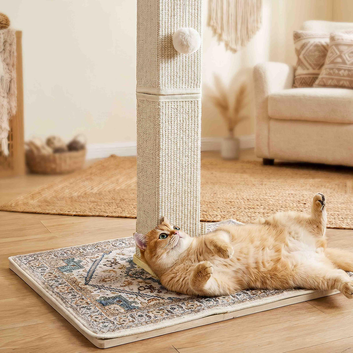 Tall Cat Scratching Post with Carpet T49145