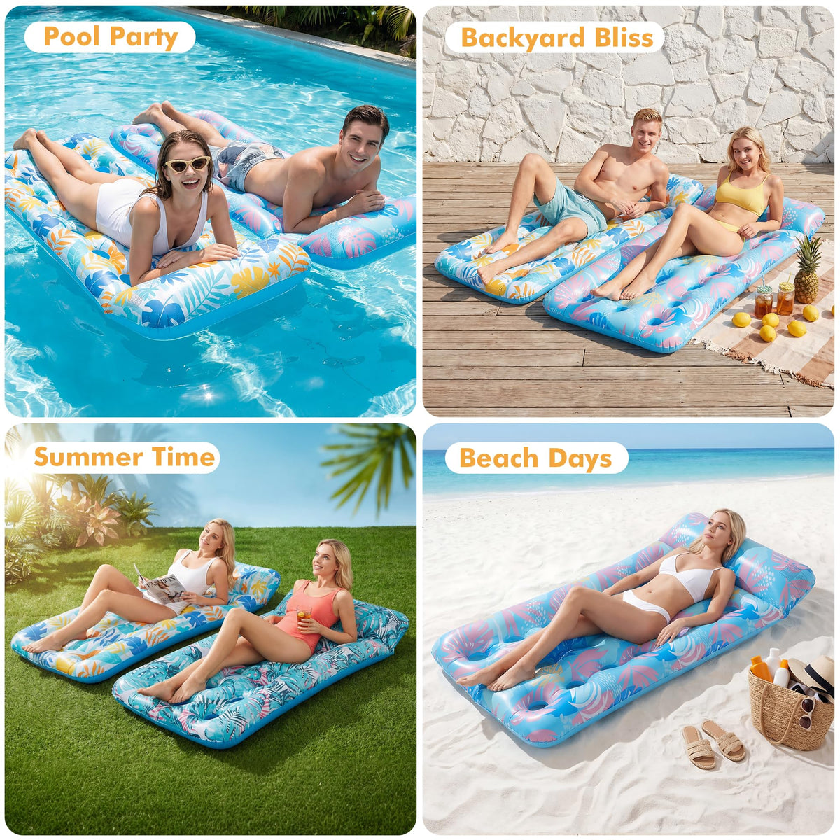 3 Pack Inflatable Pool Floats T259