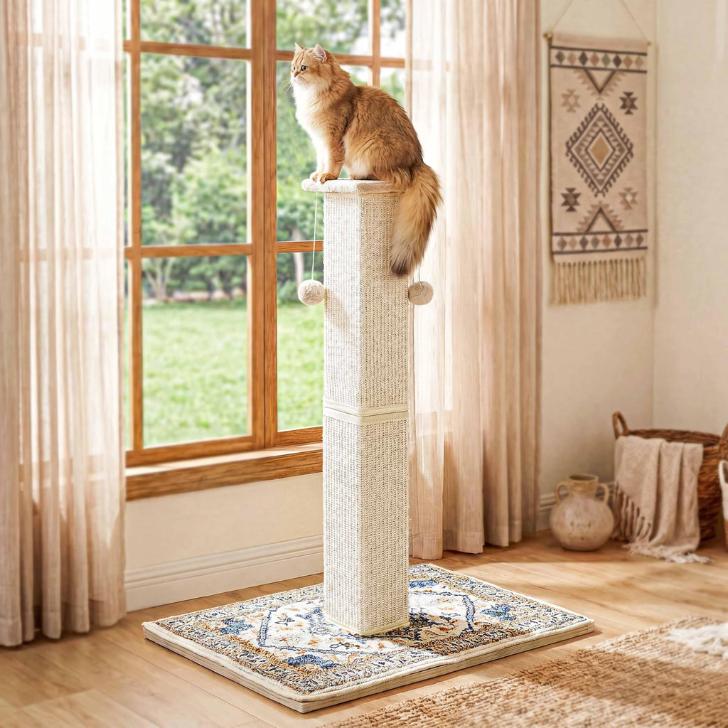 Tall Cat Scratching Post with Carpet T49145