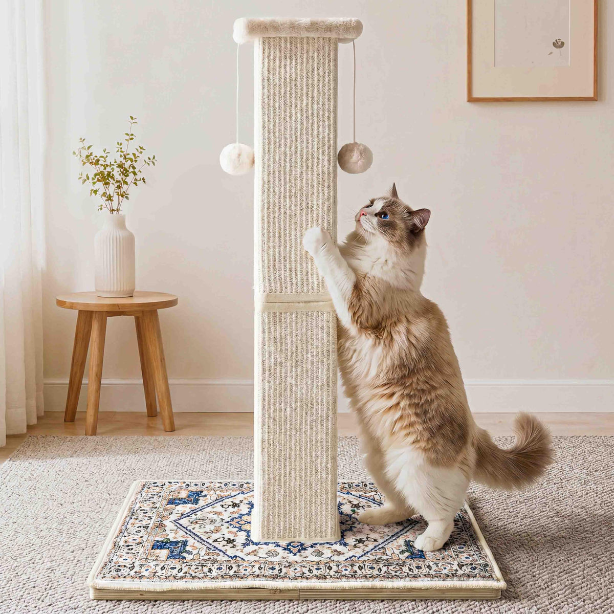 Tall Cat Scratching Post with Carpet T49145
