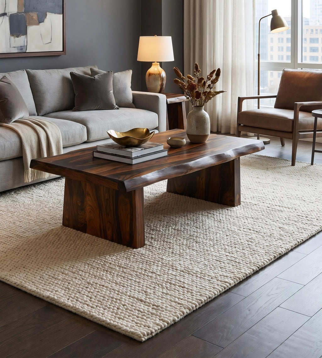 Live Edge Solid Wood Coffee Table R5112