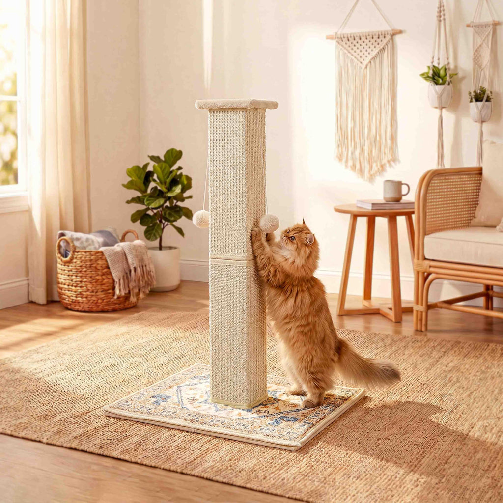 Tall Cat Scratching Post with Carpet T49145